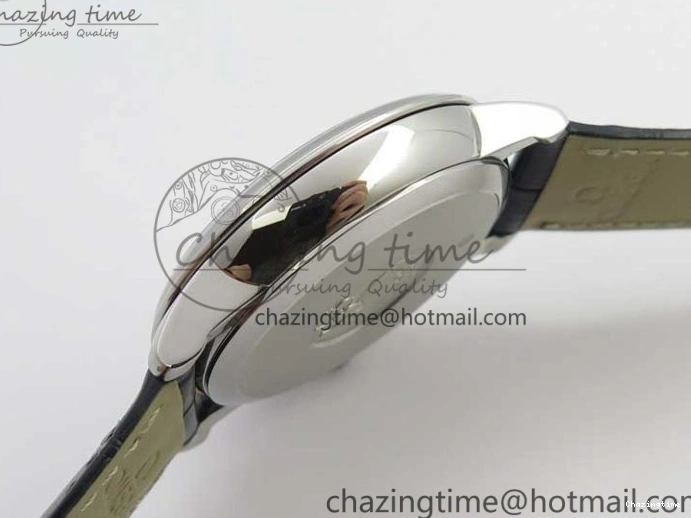 0327 Timeless De Ville Prestige Real PR SS ZF 1:1 Best Edition Gray Dial Blue Markers on Blue Leather Strap MIYOTA 7936